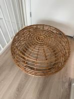 Rieten salontafel, Rond, Zo goed als nieuw, Minder dan 50 cm, 50 tot 100 cm