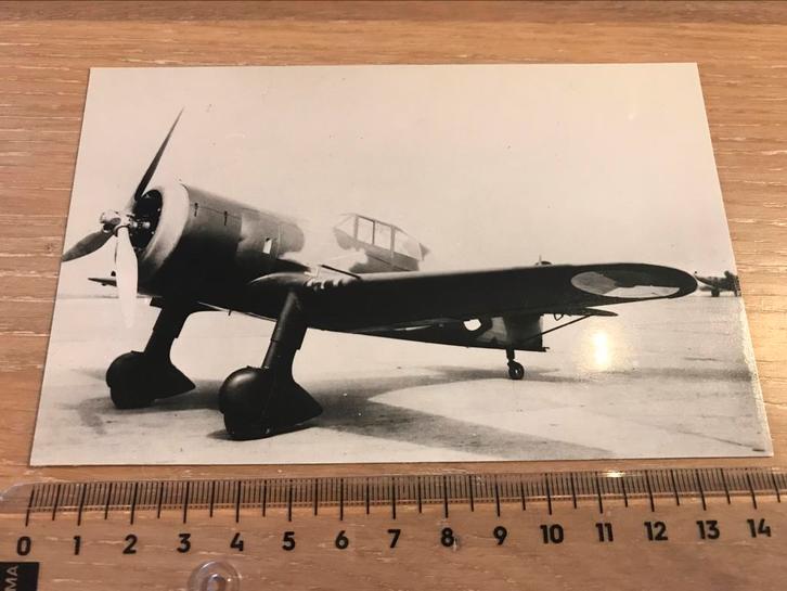 Fokker D.21 Nederlandse Jager WO2 oude foto Luchtvaart LVA, Verzamelen, Luchtvaart en Vliegtuigspotten, Zo goed als nieuw, Kaart, Foto of Prent