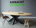 MASSIEF Eiken tafels ovale eiken tafel SHOWROOM OPEN ACTIE, Ophalen of Verzenden, Nieuw, Ovaal, Eikenhout