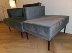 Sissy boy velvet loveseat en hocker grijs, Huis en Inrichting, Stoelen, Ophalen, Gebruikt, Grijs, Eén