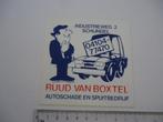 sticker oud Autoschade Ruud v Boxtel Schijndel auto schade, Verzenden, Zo goed als nieuw, Bedrijf of Vereniging