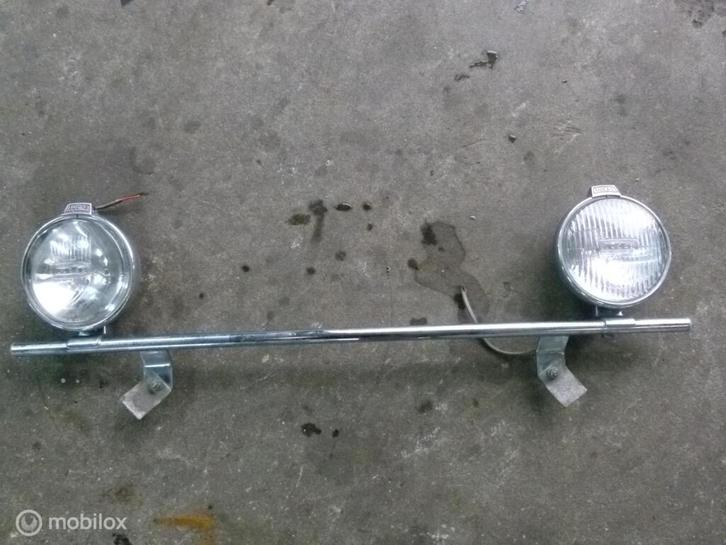 Engelse oldtimer LUCAS verstralers chrome + balk Triumph TR4, Auto-onderdelen, Verlichting, Triumph, Gebruikt, Ophalen of Verzenden