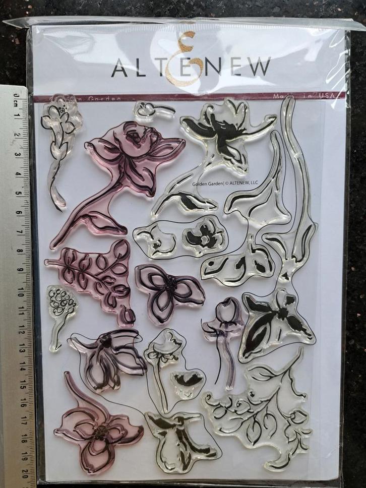 ALTENEW BLOEMEN STEMPEL LAYERED KAARTEN MAKEN clearstamp, Hobby en Vrije tijd, Stempelen, Zo goed als nieuw, Clearstamp, Ophalen of Verzenden