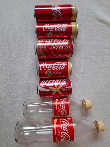 Coca Cola Vanille Blikjes & Flessen - Collectie beschikbaar voor biedingen
