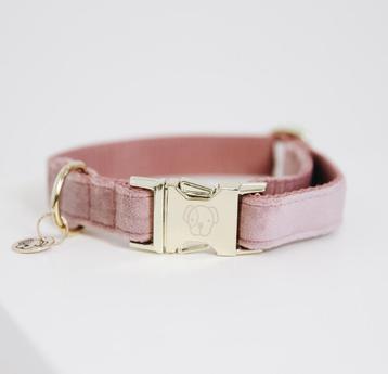 KENTUCKY Velvet Halsband Oud Roze Nekomtr 45-75 cm KOOPJE!!! beschikbaar voor biedingen