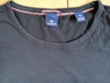 SCOTCH & SODA t- shirt korte mouw zwart maat L