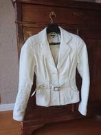 Lederen damesjasje, Maat 38/40 (M), Wit, Ophalen of Verzenden, Zo goed als nieuw