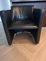 4 x Leolux Fauteuils / eetkamerstoelen, Huis en Inrichting, Stoelen, Ophalen, Gebruikt, Zwart, Leer