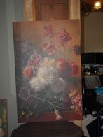 Grote Canvas schilderij met Bloemen, Ophalen, Gebruikt, Schilderij, 75 cm of meer