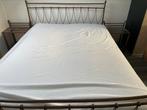 Prachtige gietijzeren bedombouw met nachtkastjes, Huis en Inrichting, Slaapkamer | Bedden, Ophalen, Gebruikt, Bruin, Romantisch