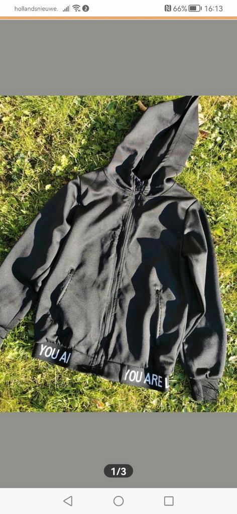 Zwart jack/vestje meisje en jongen mt140, Kinderen en Baby's, Kinderkleding | Maat 140, Jongen of Meisje, Trui of Vest, Ophalen of Verzenden