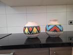 raku gestookte vazen 2 stuks, Ophalen, Glas, Minder dan 50 cm