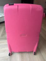 Luxe ruime Carlton koffer reiskoffer roze TSA slot 4 wielen, Ophalen, Hard kunststof, 45 tot 55 cm, Zo goed als nieuw
