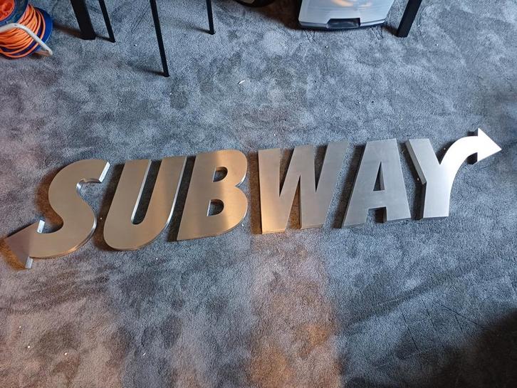Originele Subway Letters Zwolle Zuid - Mancave/Bar, Verzamelen, Merken en Reclamevoorwerpen, Ophalen of Verzenden