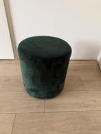 Donkergroene poef, Ophalen, Minder dan 50 cm, Rond, Minder dan 50 cm