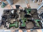 Hitachi 14 v set, 4 machines, 4 accus en lader, Ophalen, Gebruikt, 600 watt of meer, Boormachine