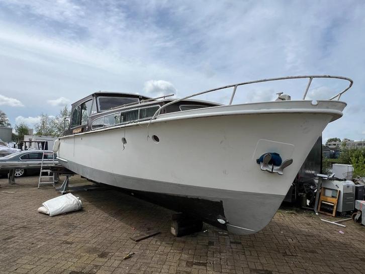 Visch Kaagkruiser in originele staat, Watersport en Boten, Motorboten en Motorjachten, Gebruikt, Staal, 9 tot 12 meter, Diesel