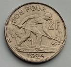2 Francs 1924 Luxemburg Prachtige Oude Antieke Munt Schaars, Ophalen of Verzenden, Overige landen