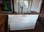 Bar met 4 krukken, Huis en Inrichting, Barren, Ophalen, Gebruikt, Inclusief barstoelen