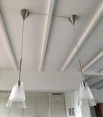 2 lampen, Huis en Inrichting, Lampen | Hanglampen, Ophalen of Verzenden, Zo goed als nieuw, Glas