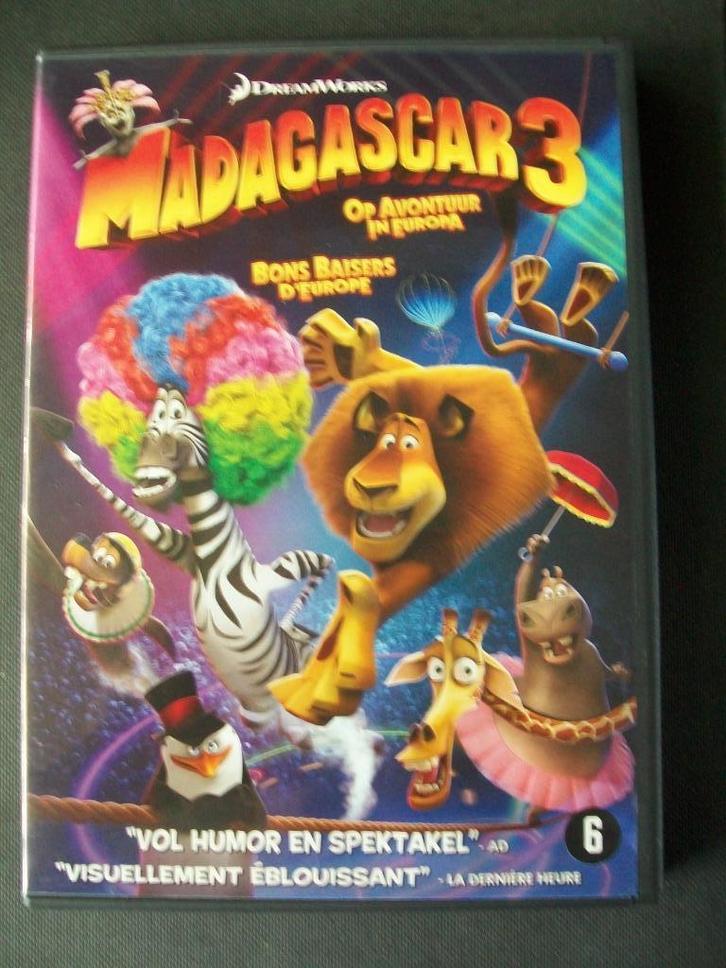  MADAGASCAR deel 3 (1-disc) (2012) in nieuwstaat, Cd's en Dvd's, Dvd's | Tekenfilms en Animatie, Zo goed als nieuw, Amerikaans