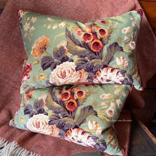 Engelse SET kussens Arthur Sanderson Stapleton Park velvet, Huis en Inrichting, Woonaccessoires | Kussens, Nieuw, Overige kleuren