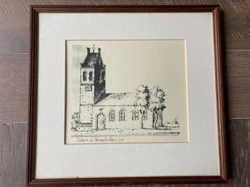 Tekening Gravure ets Kubaert  Kubaard Hennaarderadeel 1723  beschikbaar voor biedingen