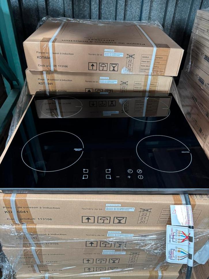 Schneider 4 zone inbouw inductiekookplaat 60 cm KDTI6041, Witgoed en Apparatuur, Kookplaten, Nieuw, Inbouw, Inductie, 4 kookzones
