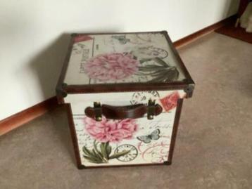 Carte Postale houten kist opbergdoos opbergkist met deksel beschikbaar voor biedingen