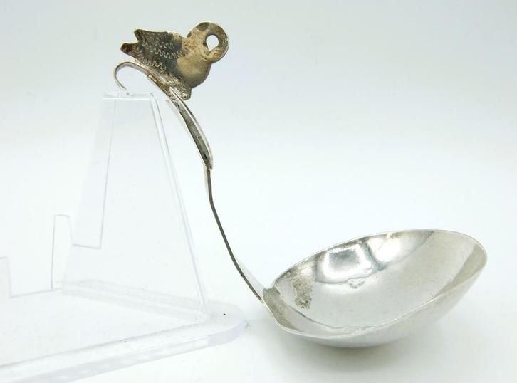 Zilveren roomlepel, E. Visser, Leeuwarden, 1864, Antiek en Kunst, Antiek | Goud en Zilver, Zilver, Verzenden