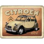 Citroen 2VC auto relief reclamebord van metaal wandbord, Nieuw, Ophalen of Verzenden