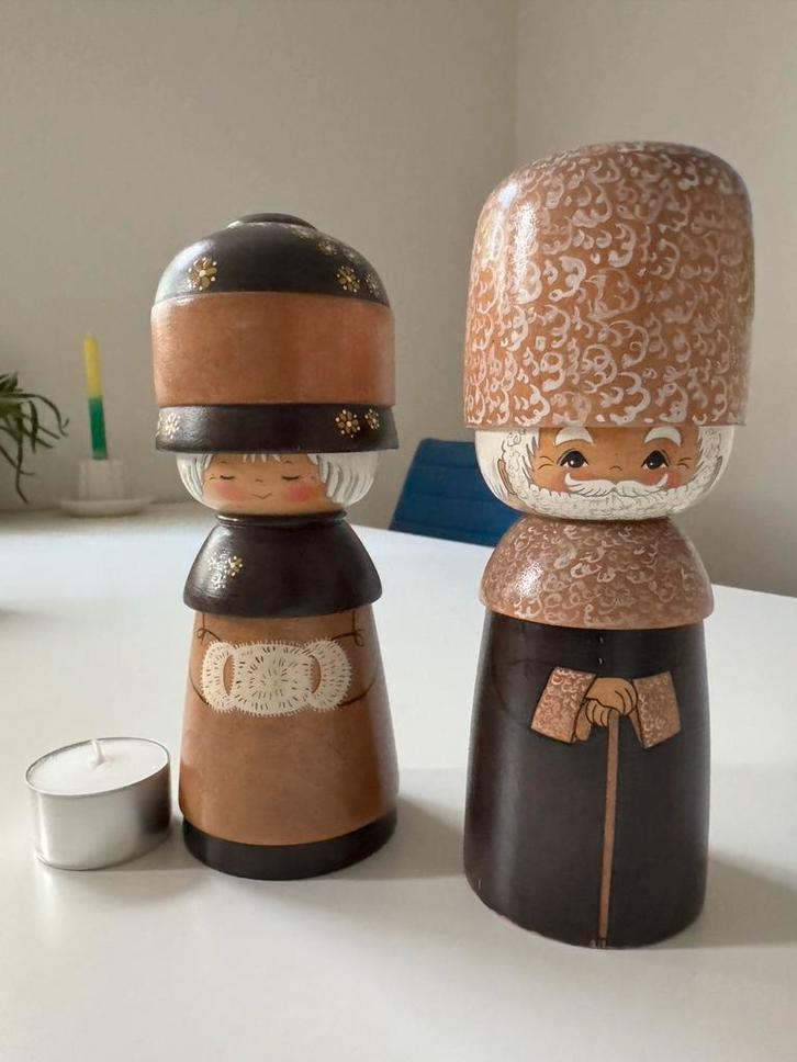 Houten poppen handbeschilderd Rita 1989, Antiek en Kunst, Kunst | Designobjecten, Ophalen of Verzenden