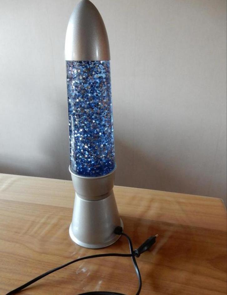 Glitterlamp lavalamp in prima staat, Huis en Inrichting, Lampen | Vloerlampen, Zo goed als nieuw, Minder dan 100 cm, Glas, Ophalen