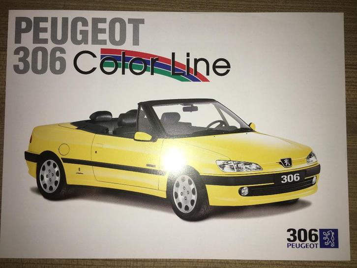 Partij 19x Peugeot 306 Cabriolet folders/brochures CH NL F D, Boeken, Auto's | Folders en Tijdschriften, Peugeot, Ophalen of Verzenden