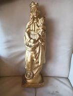 Antiek Maria beeld, geverfd hout, Antiek en Kunst, Ophalen of Verzenden