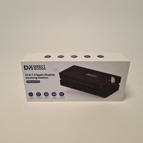 DirectGoods 13 in 1 Tripple Display | Docking Station Laptop, Computers en Software, Dockingstations, Zo goed als nieuw, Laptop