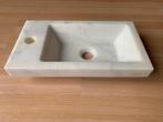 Wastafel wit marmer 408x225mm (Nieuw), Ophalen, Nieuw, 50 tot 100 cm, Minder dan 100 cm