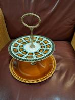 Vintage Boch België 2-laags Etagère, Antiek en Kunst, Antiek | Keramiek en Aardewerk, Ophalen of Verzenden