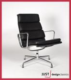 Vitra Eames ea216 Zwart Leder Gepolijst, Niet ingevuld, Zo goed als nieuw, Niet ingevuld, Niet ingevuld