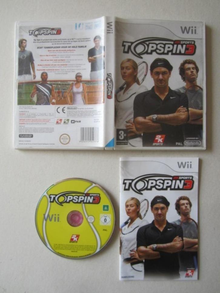 Top Spin Topspin tennis 3 Nintendo Wii, Spelcomputers en Games, Games | Nintendo Wii, Zo goed als nieuw, Sport, 3 spelers of meer