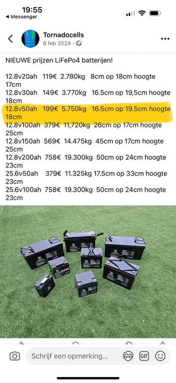 LifeP04 - 12.8V50Ah accu- voor fluistermotor e.d. beschikbaar voor biedingen