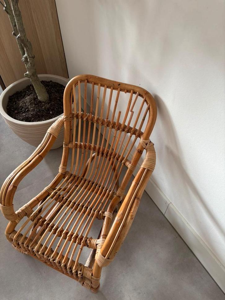 Rotan Kinderstoeltje – Vintage Look – Superstevig & Sfeervol, Kinderen en Baby's, Kinderkamer | Tafels en Stoelen, Gebruikt, Stoel(en)