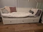 Hemnes bedbank, Ophalen, Wit, Tweepersoons, Zo goed als nieuw