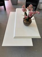 Witte salontafel met 2 schuifbare bladen Nog in goede staat!, Ophalen, 100 tot 150 cm, 50 tot 100 cm, Zo goed als nieuw