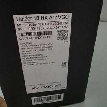 Laptop  18 Inch Gaming Laptop 4K MINI LED Display  , 32 RAM beschikbaar voor biedingen