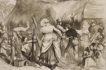 Riet oogsten snijden strippen in Warwickshire (1872) beschikbaar voor biedingen