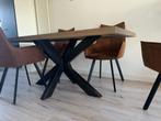 Massief eiken eethoektafel zgan, Huis en Inrichting, Tafels | Eettafels, Ophalen of Verzenden, Zo goed als nieuw, Rechthoekig