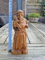 Houten beeld pater religie katholieke, Ophalen of Verzenden