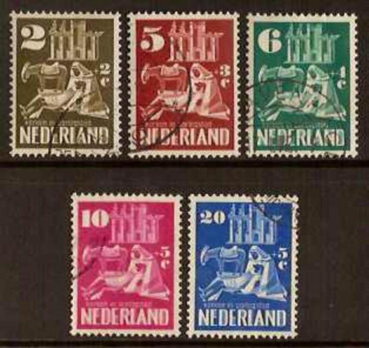 Nederland NVPH nr 556/60 gest. Barmhartige Samaritaan 1950, Postzegels en Munten, Postzegels | Nederland, Gestempeld, Na 1940