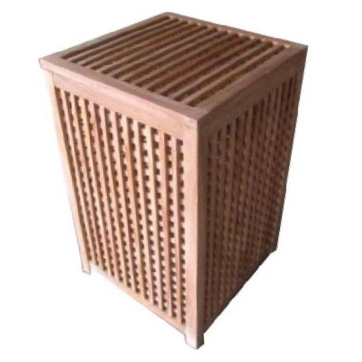 Teak wasmand te koop, Huis en Inrichting, Badkamer | Badtextiel en Accessoires, Nieuw, Overige typen, Bruin, Ophalen